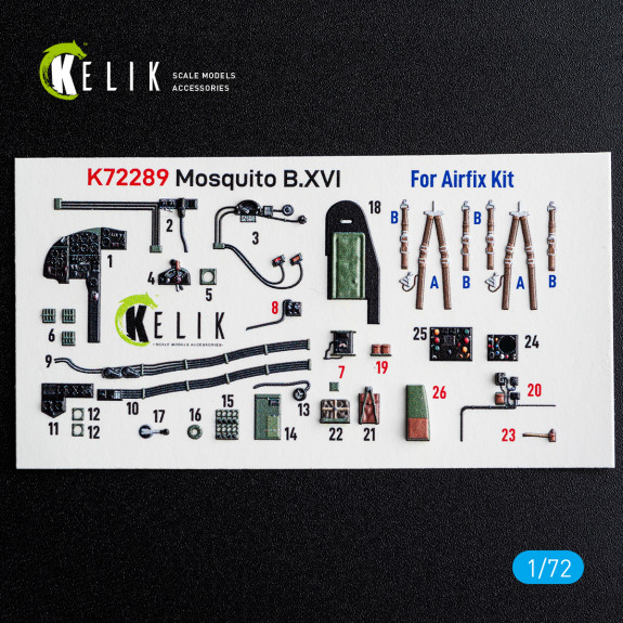 Shop Mosquito B.XVI - interior 3D decals for Airfix kit (1/72) Scale Plastic Models Kits. Accessories and Resin Parts. Reskit online Store