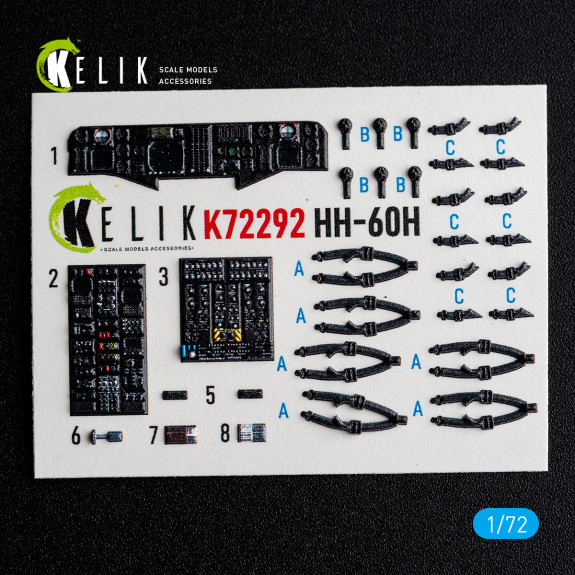 Shop HH-60H Rescue Hawk - interior 3D decals for HobbyBoss kit (1/72) Scale Plastic Models Kits. Accessories and Resin Parts. Reskit online Store