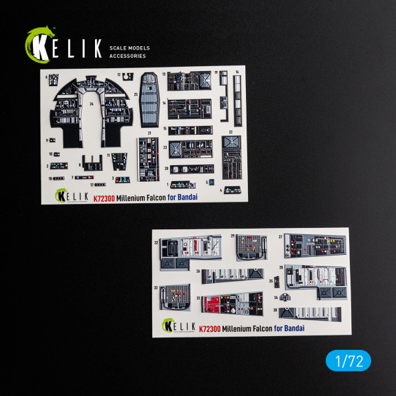 Millenium Falcon - interior 3D decals for BanDai kit (1/72) Shop Millenium Falcon - interior 3D decals for BanDai kit (1/72) Scale Plastic Models Kits. Accessories and Resin Parts. Reskit online Store