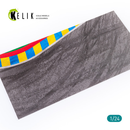 Shop Asphalt road 24 Hours of Le Mans Turn Base - Acrylic 3 mm (180 x 357 mm)  (1/24) Scale Plastic Models Kits. Accessories and Resin Parts. Reskit online Store