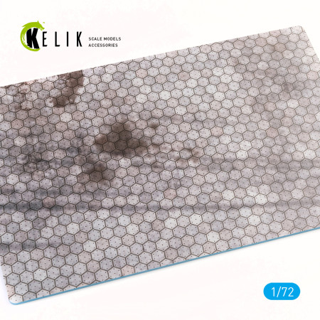 Shop Swiss hexagonal concrete parking place Base - Acrylic 3 mm (280 x 180 mm) (170 g) (1/72) Scale Plastic Models Kits. Accessories and Resin Parts. Reskit online Store