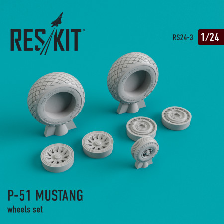 Shop P-51 "Mustang" wheels set (1/24) Scale Plastic Models Kits. Accessories and Resin Parts. Reskit online Store