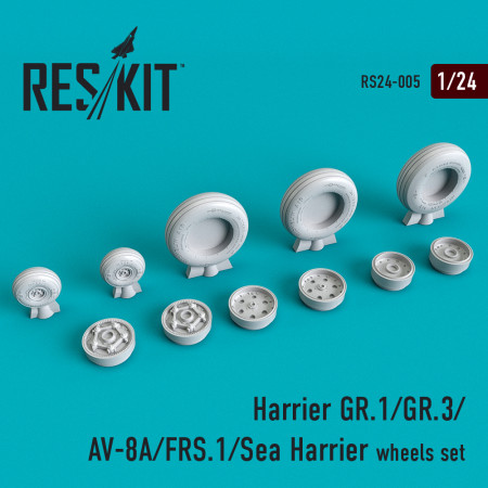 Shop Harrier GR.1/GR.3/AV-8A/FRS.1/Sea Harrier wheels set (1/24) Scale Plastic Models Kits. Accessories and Resin Parts. Reskit online Store
