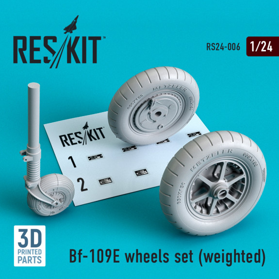 Shop Bf-109E wheels set (weighted) (1/24) Scale Plastic Models Kits. Accessories and Resin Parts. Reskit online Store