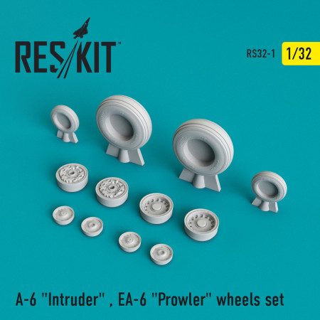 Shop A-6 "Intruder" , EA-6 "Prowler" (weighted) wheels set (1/32) Scale Plastic Models Kits. Accessories and Resin Parts. Reskit online Store