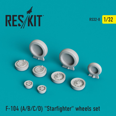 Shop F-104 (A,B,C,D) "Starfighter" wheels set (1/32) Scale Plastic Models Kits. Accessories and Resin Parts. Reskit online Store
