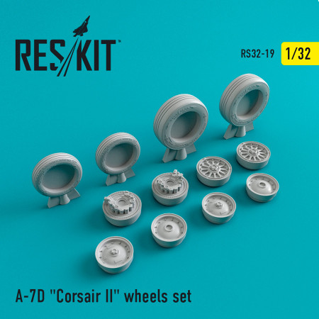 Shop A-7D "Corsair II" (weighted) wheels set (1/32) Scale Plastic Models Kits. Accessories and Resin Parts. Reskit online Store