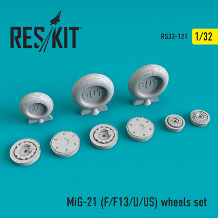 Shop MiG-21 (F, F13, U, US) wheels set (1/32) Scale Plastic Models Kits. Accessories and Resin Parts. Reskit online Store