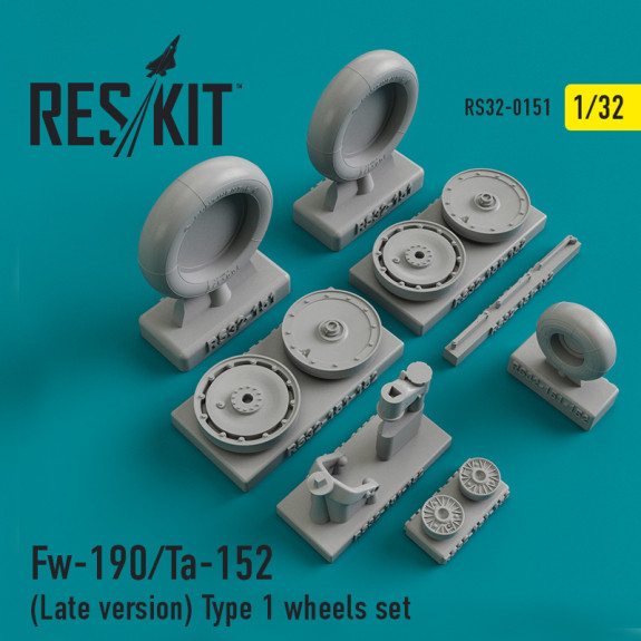 Shop Fw-190  (late version) type 1 wheels set (1/32) Scale Plastic Models Kits. Accessories and Resin Parts. Reskit online Store