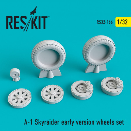 Shop A-1 "Skyraider" (early version) wheels set (1/32) Scale Plastic Models Kits. Accessories and Resin Parts. Reskit online Store