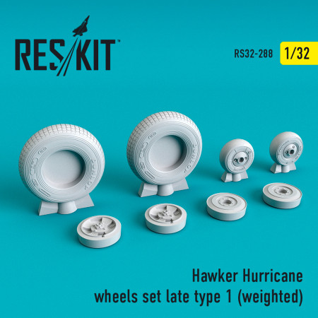 Shop Hawker Hurricane  (weighted) wheels set (late type 1)(1/32) Scale Plastic Models Kits. Accessories and Resin Parts. Reskit online Store