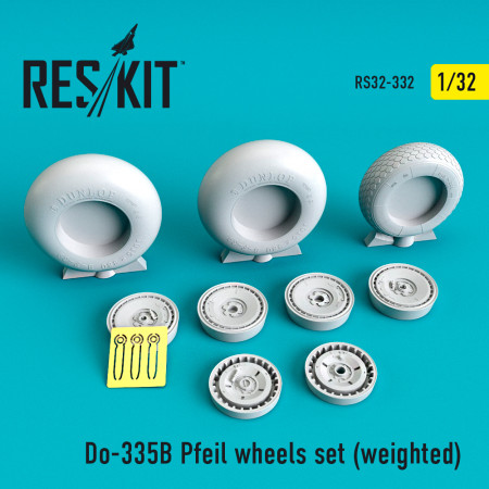 Shop Do-335В "Pfeil" wheels set (weighted) (1/32) Scale Plastic Models Kits. Accessories and Resin Parts. Reskit online Store