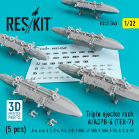 Triple Ejector Rack A/A37B-6 (TER-7) (5 pcs) (1/32) Shop Triple Ejector Rack A/A37B-6 (TER-7) (5 pcs) (1/32) Scale Plastic Models Kits. Accessories and Resin Parts. Reskit online Store