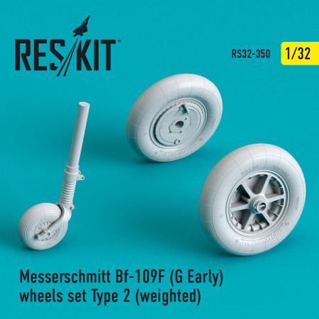 Shop Bf-109 (F, G-early) wheels set type 2 (weighted) (1/32) Scale Plastic Models Kits. Accessories and Resin Parts. Reskit online Store