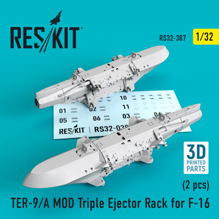 Shop TER-9/A MOD Triple Ejector Rack for F-16 (2 pcs) (3D Printed) (1/32) Scale Plastic Models Kits. Accessories and Resin Parts. Reskit online Store