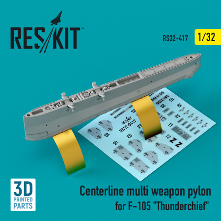 Shop Centerline multi weapon pylon for F-105 "Thunderchief" (3D Printed) (1/32) Scale Plastic Models Kits. Accessories and Resin Parts. Reskit online Store