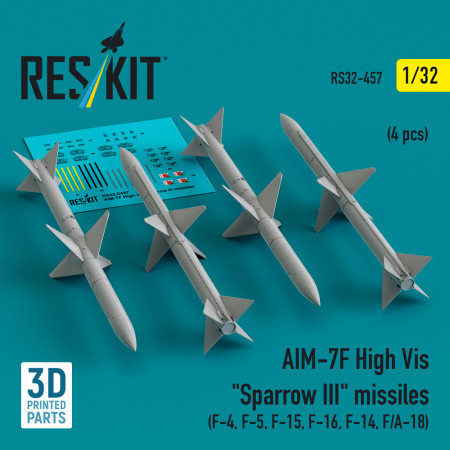 AIM-7F High Vis "Sparrow III" missiles (4 pcs) (3D Printed) (1/32) Shop AIM-7F High Vis "Sparrow III" missiles (4 pcs) (3D Printed) (1/32) Scale Plastic Models Kits. Accessories and Resin Parts. Reskit online Store