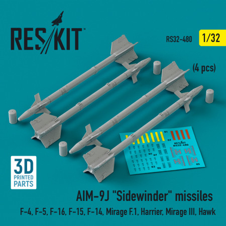 AIM-9J "Sidewinder" missiles (4 pcs) (3D Printed) (1/32) Shop AIM-9J "Sidewinder" missiles (4 pcs) (3D Printed) (1/32) Scale Plastic Models Kits. Accessories and Resin Parts. Reskit online Store