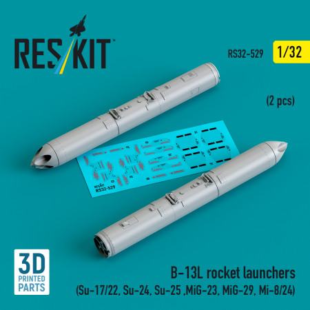 Shop B-13L rocket launchers (2 pcs) (3D Printed) (1/32) Scale Plastic Models Kits. Accessories and Resin Parts. Reskit online Store