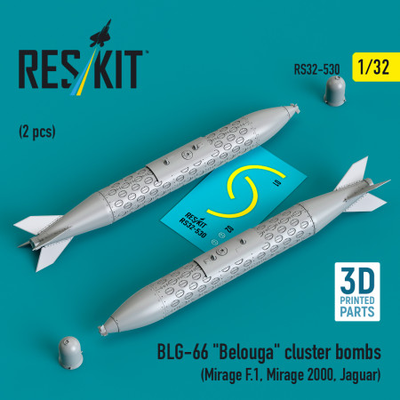 BLG-66 "Belouga" cluster bombs (2 pcs) (3D Printed) (1/32) Shop BLG-66 "Belouga" cluster bombs (2 pcs) (3D Printed) (1/32) Scale Plastic Models Kits. Accessories and Resin Parts. Reskit online Store