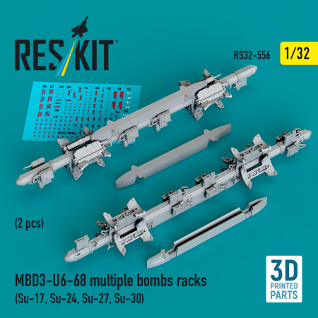 MBD3-U6-68 multiple bombs racks (2 pcs) (3D Printed) (1/32) Shop MBD3-U6-68 multiple bombs racks (2 pcs) (3D Printed) (1/32) Scale Plastic Models Kits. Accessories and Resin Parts. Reskit online Store