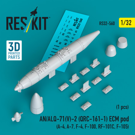 Shop AN/ALQ-71(V)-2 (QRC-161-1) ECM pod (1pcs) (3D Printed) (1/32) Scale Plastic Models Kits. Accessories and Resin Parts. Reskit online Store