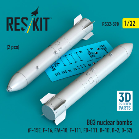 B83 nuclear bombs (2 pcs) (3D Printed) (1/32) Shop B83 nuclear bombs (2 pcs) (3D Printed) (1/32) Scale Plastic Models Kits. Accessories and Resin Parts. Reskit online Store