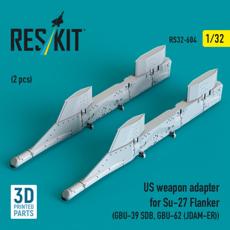 Shop US weapon adapter for Su-27 Flanker (2 pcs) (GBU-39 SDB, GBU-62 (JDAM-ER)) (3D Printed) (1/32) Scale Plastic Models Kits. Accessories and Resin Parts. Reskit online Store