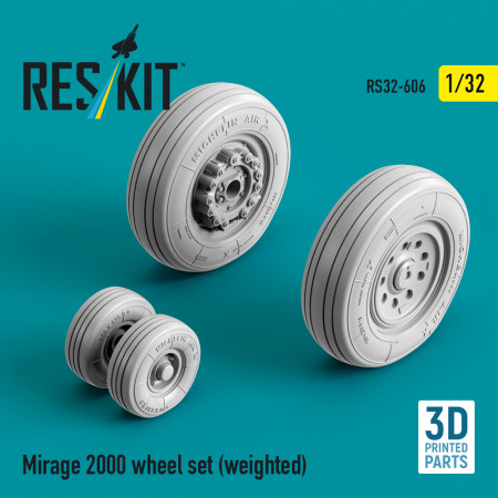 Купити Mirage 2000 набір навантажених коліс (3D-друк) (1/32) Збірні пластикові моделі. Аксесуари та смоляні запчастини деталі. Інтернет магазин Reskit