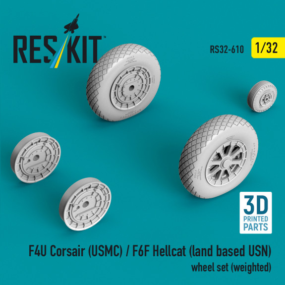 F4U Corsair (USMC)/F6F Hellcat (land based USN) weighted wheel set (3D Printed) (1/32) Shop F4U Corsair (USMC)/F6F Hellcat (land based USN) weighted wheel set (3D Printed) (1/32) Scale Plastic Models Kits. Accessories and Resin Parts. Reskit online Store