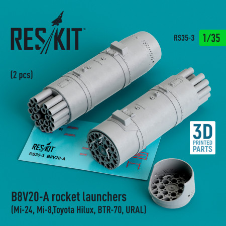B8V20-A rocket launchers (2 pcs) (3D Printed) (1/35) Shop B8V20-A rocket launchers (2 pcs) (3D Printed) (1/35) Scale Plastic Models Kits. Accessories and Resin Parts. Reskit online Store