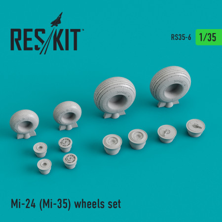 Shop Mi-24 wheels set (1/35) Scale Plastic Models Kits. Accessories and Resin Parts. Reskit online Store