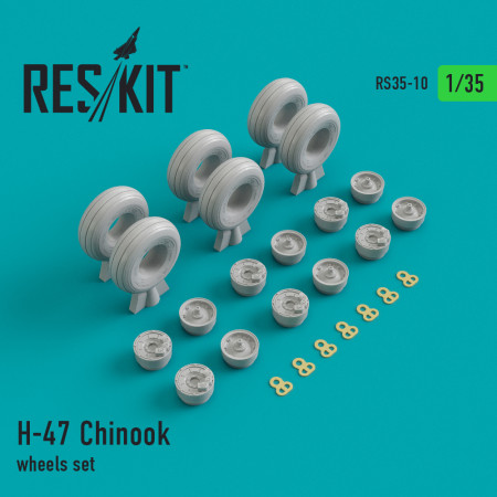 Shop H-47 "Chinook" wheels set (1/35) Scale Plastic Models Kits. Accessories and Resin Parts. Reskit online Store