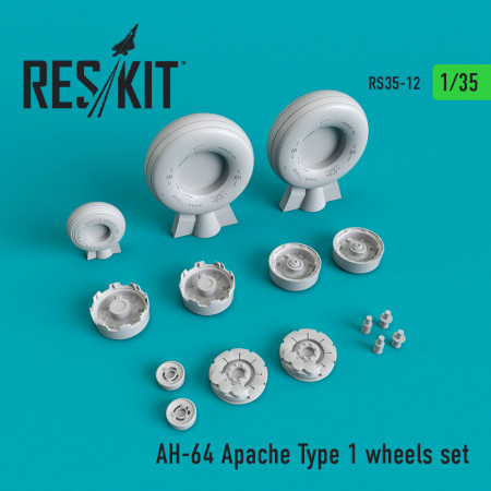 Shop AH-64 "Apache" type 1 wheels set (1/35) Scale Plastic Models Kits. Accessories and Resin Parts. Reskit online Store