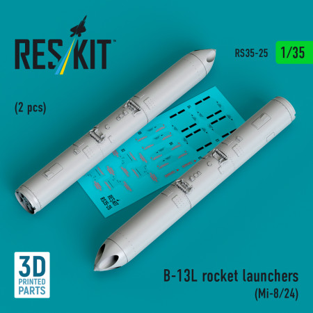 Shop B-13L rocket launchers (2 pcs) (Mi-8/24) (3D printed) (1/35) Scale Plastic Models Kits. Accessories and Resin Parts. Reskit online Store