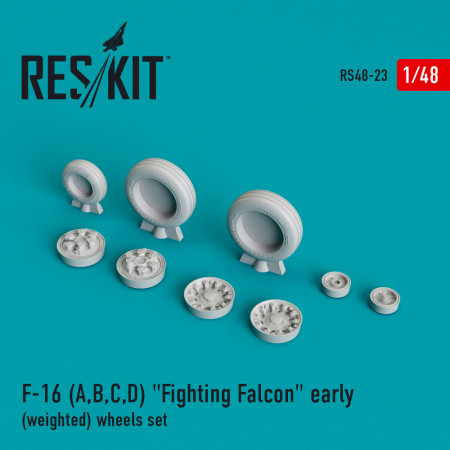 Shop F-16 (A,B,C,D) "Fighting Falcon" early (weighted) wheels set (1/48) Scale Plastic Models Kits. Accessories and Resin Parts. Reskit online Store