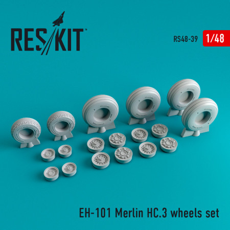 Shop EH-101 Merlin HC.3 wheels set (1/48) Scale Plastic Models Kits. Accessories and Resin Parts. Reskit online Store