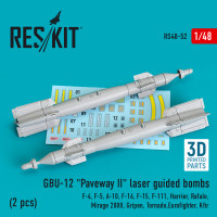 GBU-12 "Paveway II" laser guided bombs (2 pcs) (3D Printed) (1/48) Shop GBU-12 "Paveway II" laser guided bombs (2 pcs) (3D Printed) (1/48) Scale Plastic Models Kits. Accessories and Resin Parts. Reskit online Store