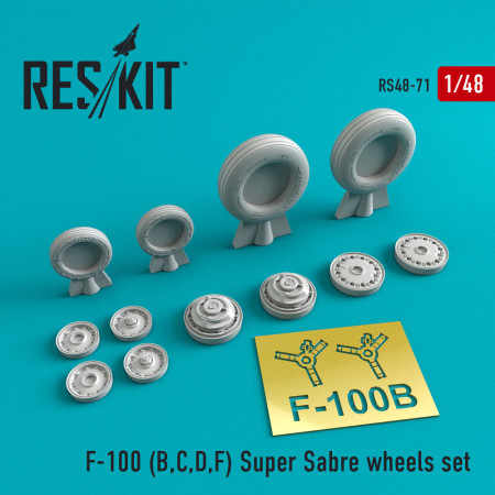 Shop F-100 (B,C,D,F) "Super Sabre" wheels set (1/48) Scale Plastic Models Kits. Accessories and Resin Parts. Reskit online Store