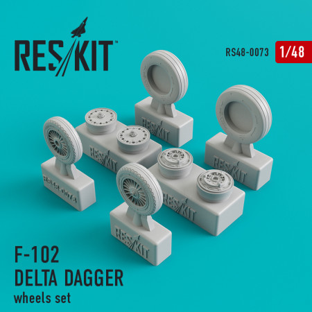 Shop F-102 "Delta Dagger" wheels set (1/48) Scale Plastic Models Kits. Accessories and Resin Parts. Reskit online Store