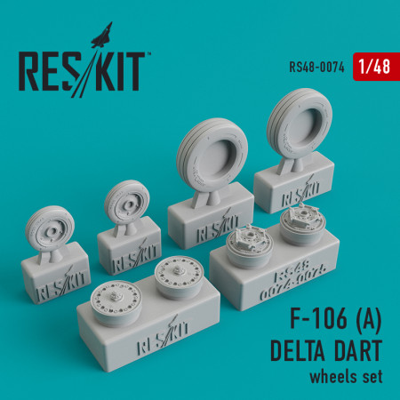 Shop F-106А "Delta Dart" wheels set (1/48) Scale Plastic Models Kits. Accessories and Resin Parts. Reskit online Store