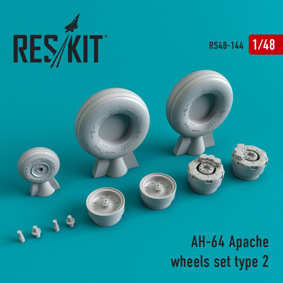 Shop AH-64 "Apache" type 2 wheels set (1/48) Scale Plastic Models Kits. Accessories and Resin Parts. Reskit online Store