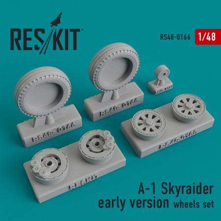 Shop A-1 "Skyraider" (early version) wheels set (1/48) Scale Plastic Models Kits. Accessories and Resin Parts. Reskit online Store