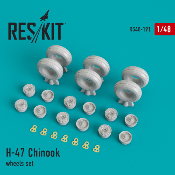 Shop СH-47 "Chinook" wheels set (1/48) Scale Plastic Models Kits. Accessories and Resin Parts. Reskit online Store