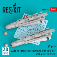 AGM-65 "Maverick" missiles with LAU-117 (2 pcs) (3D Printed) (1/48) Shop AGM-65 "Maverick" missiles with LAU-117 (2 pcs) (3D Printed) (1/48) Scale Plastic Models Kits. Accessories and Resin Parts. Reskit online Store