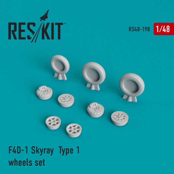 Shop F4D-1 "Skyray" type 1 wheels set (1/48) Scale Plastic Models Kits. Accessories and Resin Parts. Reskit online Store