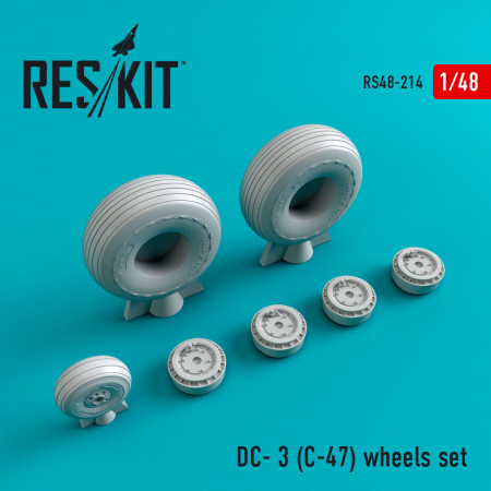 Shop DC-3 (C-47) wheels set (1/48) Scale Plastic Models Kits. Accessories and Resin Parts. Reskit online Store