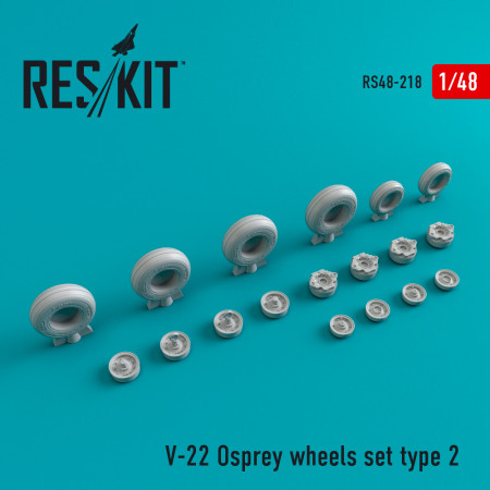 Shop V-22 "Osprey" type 2 wheels set (1/48) Scale Plastic Models Kits. Accessories and Resin Parts. Reskit online Store