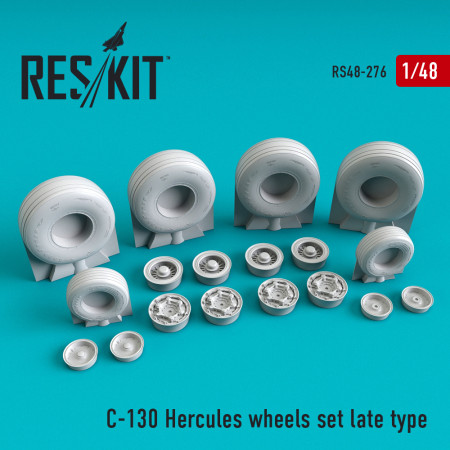 Shop C-130 "Hercules" wheels set late type (weighted) (1/48) Scale Plastic Models Kits. Accessories and Resin Parts. Reskit online Store