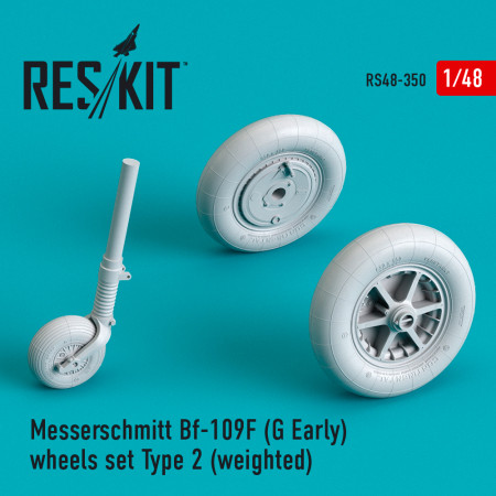 Shop Bf-109 (F, G-early) wheels set type 2 (weighted) (1/48) Scale Plastic Models Kits. Accessories and Resin Parts. Reskit online Store